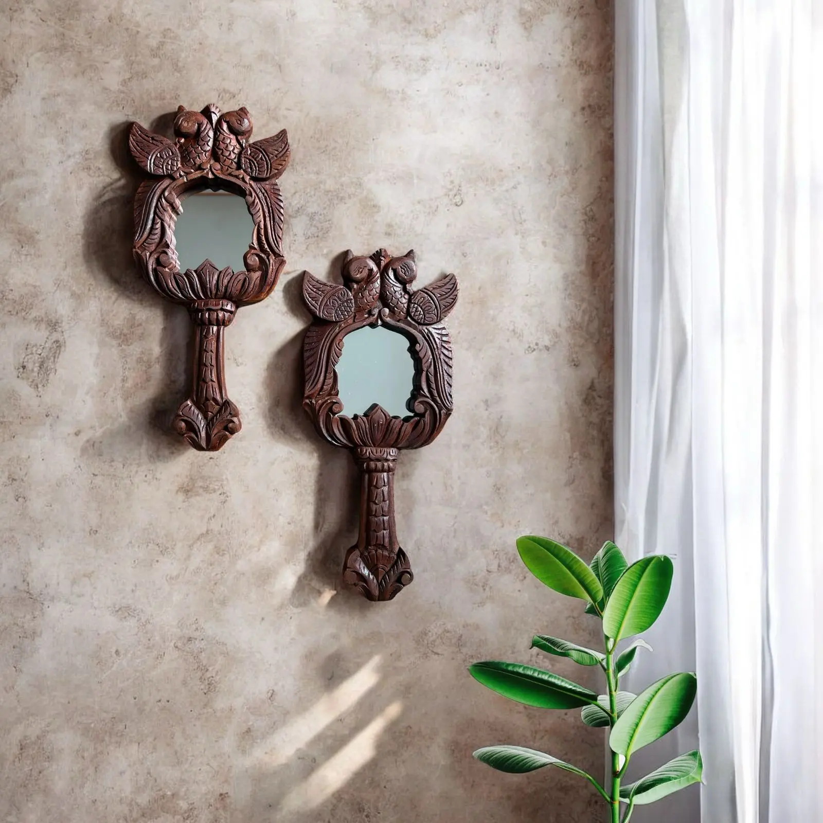Wooden Kaipidi Wall Mirror Frame For Wall Decor 