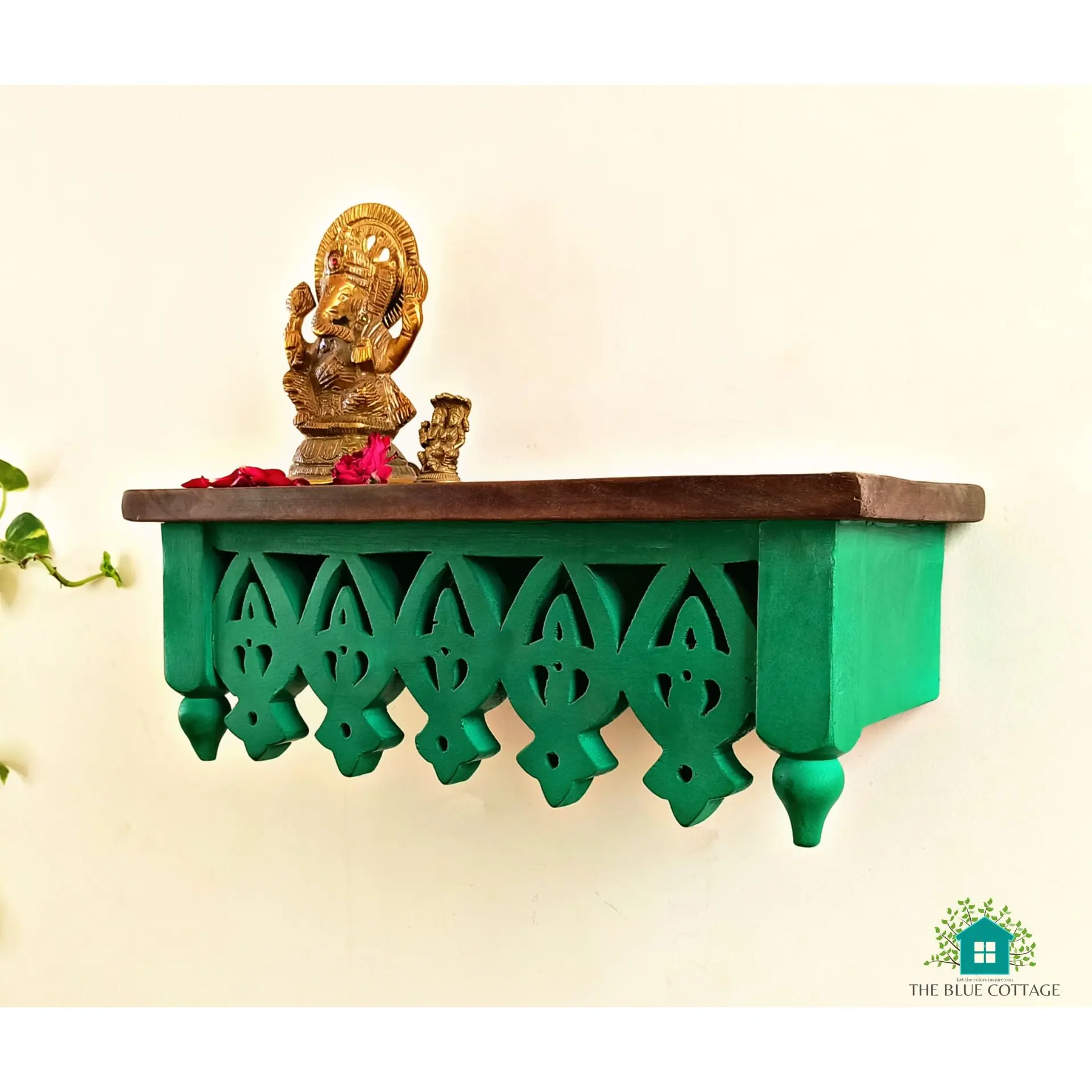 Soldi Mango Wood Shelf For Living Room 