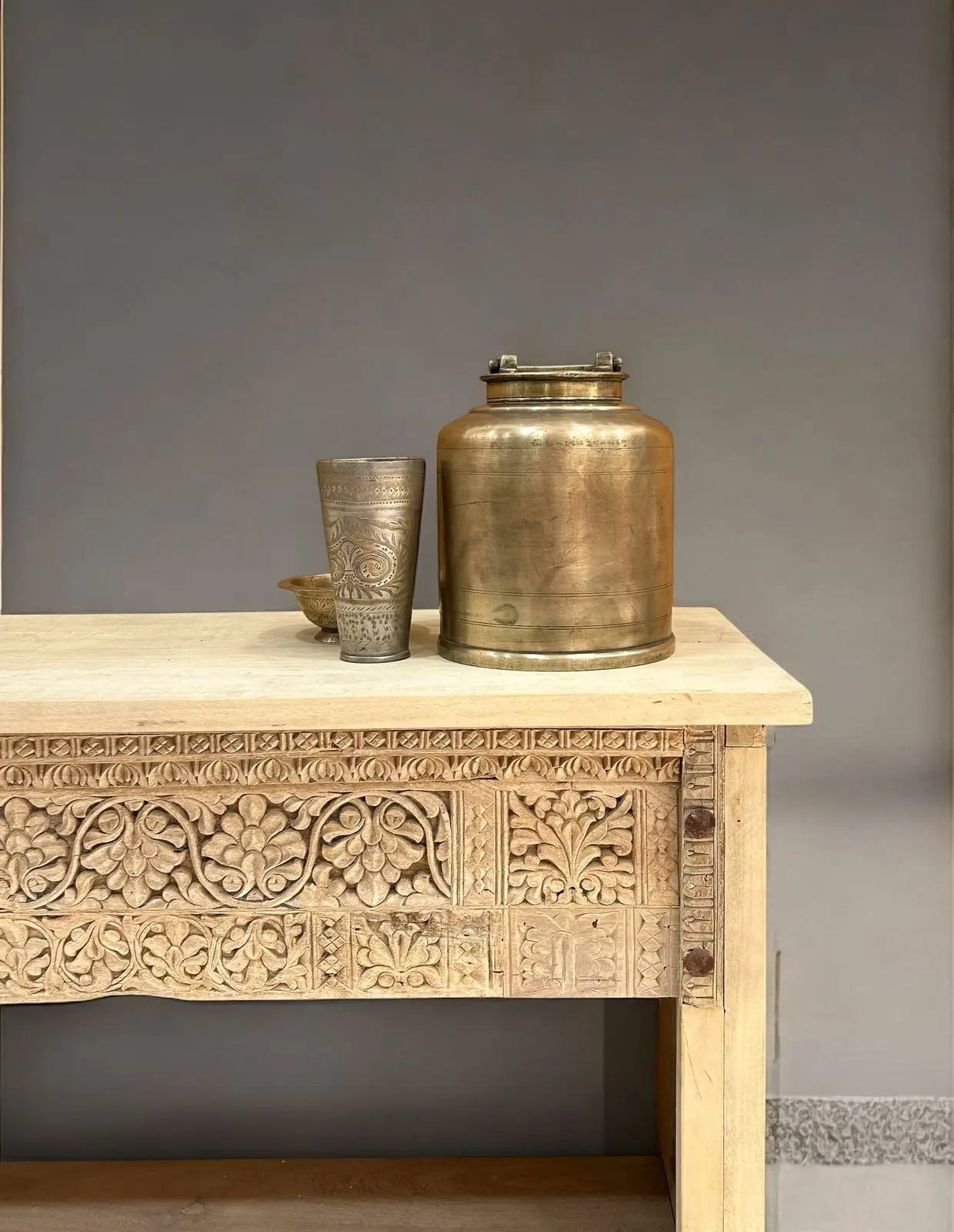 Vintage Brass Milk Pot For Table Decor