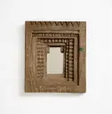 Handcrafted Temple Mirror | Wooden Arch Mirror | 3 Color Variants 