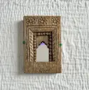 Handcrafted Temple Mirror | Wooden Arch Mirror | 3 Color Variants 
