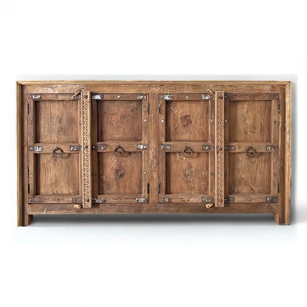 Handcrafted Reclaimed Wood Sideboard in Brown Finish