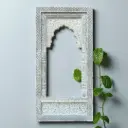 Handmade Vintage Bleached Wooden Mirror Frame