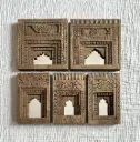 Temple Mirror Frame Set – 5-Piece Décor Collection