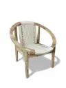 Solid Mango Wood Armrest Chair 
