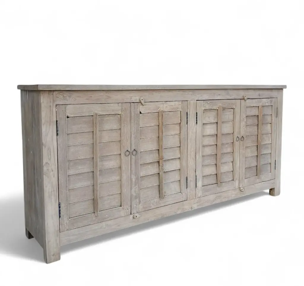 Recmlaimed Wood Shutter Door Side Board 