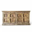 Solid Mango Wood Carved Side Board 