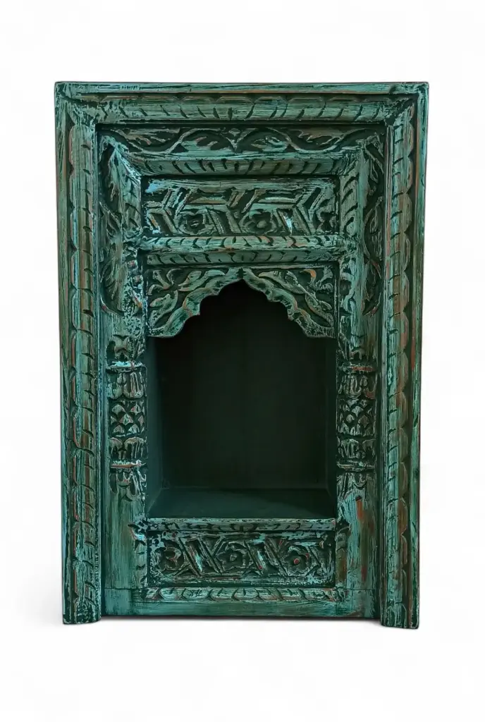 Hand Carved Wall Decor Wood Jarokha Wall Shelf 