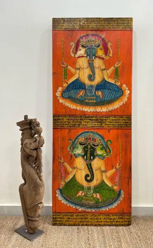 Vintage Wall Decor Painting Lord Ganesha