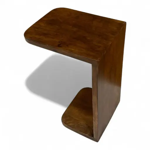 Solid Mango Wood C Shape Coffee Table 