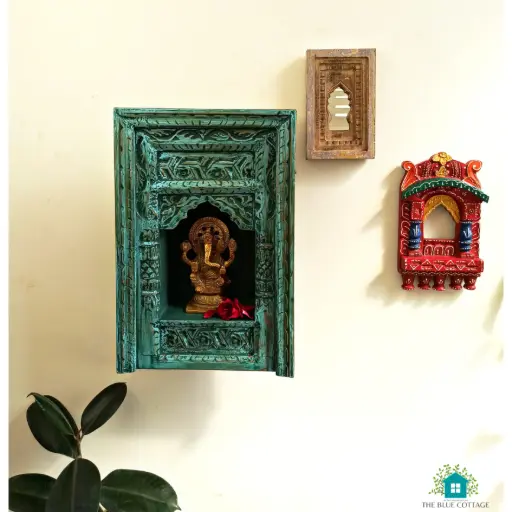 Hand Carved Wall Decor Wood Jarokha Wall Shelf 